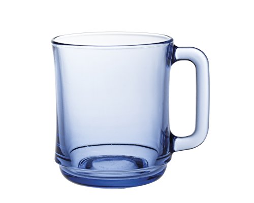 Duralex 4018br06 LYS 6 Kaffeebecher stapelbar Glas Marineblau 8 cm von Duralex