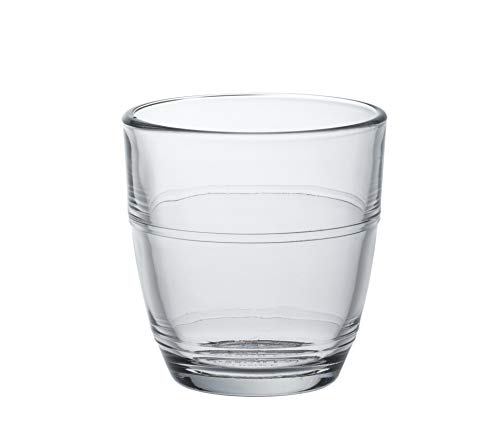 Duralex 1015AB06A0111 Gigogne Trinkglas, Wasserglas, Saftglas, 90ml, Glas, transparent, 6 Stück von Duralex