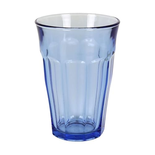 Duralex Set 4 Gläser gehärtetes Glas 36cl stapelbar, robuste Küchengläser für Wasser Saft Limonade, täglicher Gebrauch, bunte Farben, spülmaschinenfest, Picardie-Kollektion von Duralex