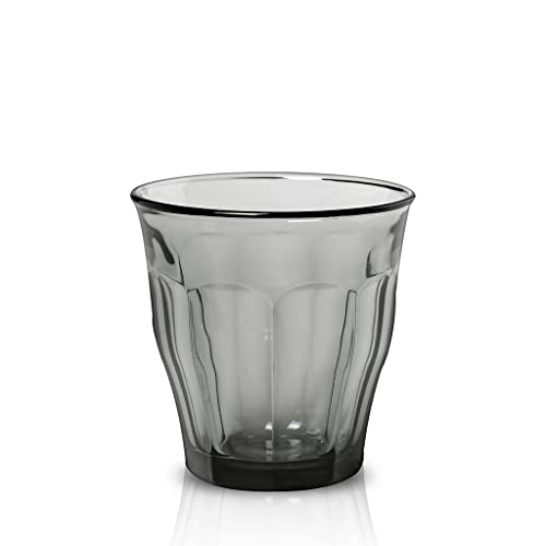 Duralex Picardie Trinkgläser aus Glas, 6 Stück, 250 ml, Grau/Grau von Duralex