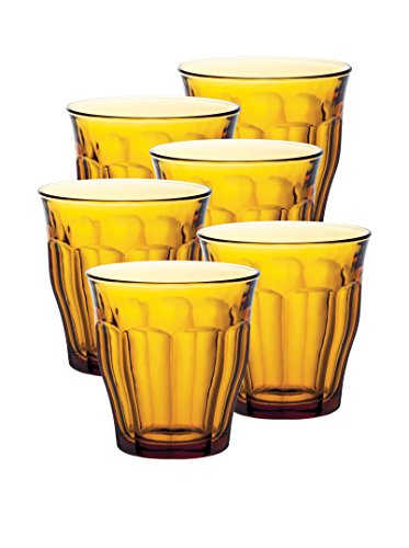 DURALEX Picardie Tumbler, bernsteinfarben, 6 Stück, (6 x 25cl) von Duralex