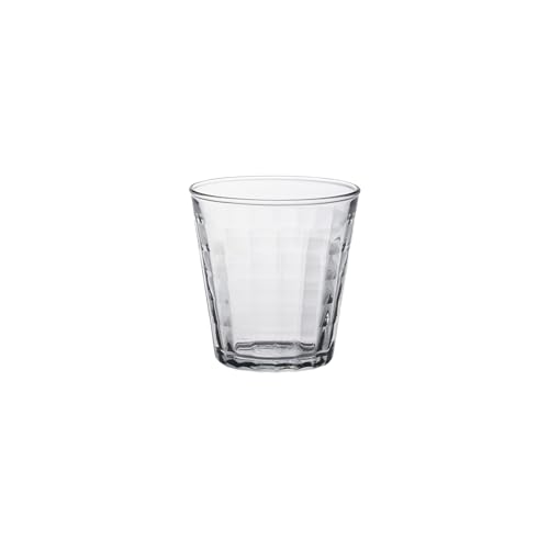 Duralex 1032AB06A0111 Prisme Trinkglas, Wasserglas, Saftglas, 220ml, Glas, transparent, 6 Stück von Duralex