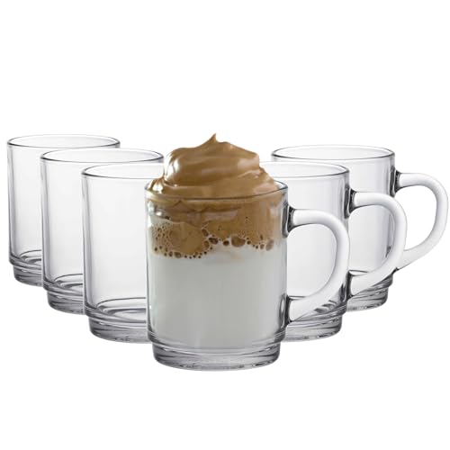 Duralex Versailles Glas Coffee Tassen - 260ml Tassen Für Tee, Heiße Getränke - Klar - Pack Von 12 von Duralex