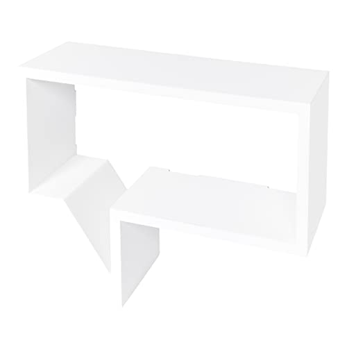 Duraline Cloud Lacquered Dekoratives Wandregal, MDF, Weiß, 15mm 40 x 20 x 12 cm von DURAline