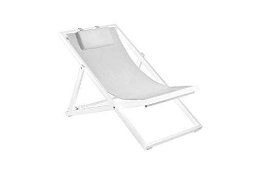 Duramax, Newport Sonnenliege mit 3 Liegesitzen mit bequemer Kopfstütze, zusammenklappbare Decks, Terrassen, Pools, Strand und mehr, mit Kopfstütze, Rahmenschlinge Duramax, Newport Sonnenliege mit 3 Liegesitzen mit bequemer Kopfstütze, zusammenklappbare Decks, Terrassen, Pools, Strand und mehr, mit Kopfstütze, Rahmenschlinge von Duramax