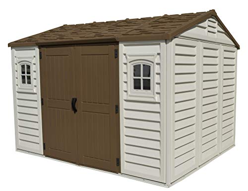 Duramax Apex 10.5 x 8 (7.64 m²) Kunststoff gerätehaus mit 2 festen Fenstern und Metallfundamentset, Allwetterlösung für den Außenbereich, zum Abstellen von Fahrrädern, Gerätehaus, Adobe & Brown Duramax Apex 10.5 x 8 (7.64 m²) Kunststoff gerätehaus mit 2 festen Fenstern und Metallfundamentset, Allwetterlösung für den Außenbereich, zum Abstellen von Fahrrädern, Gerätehaus, Adobe & Brown von Duramax