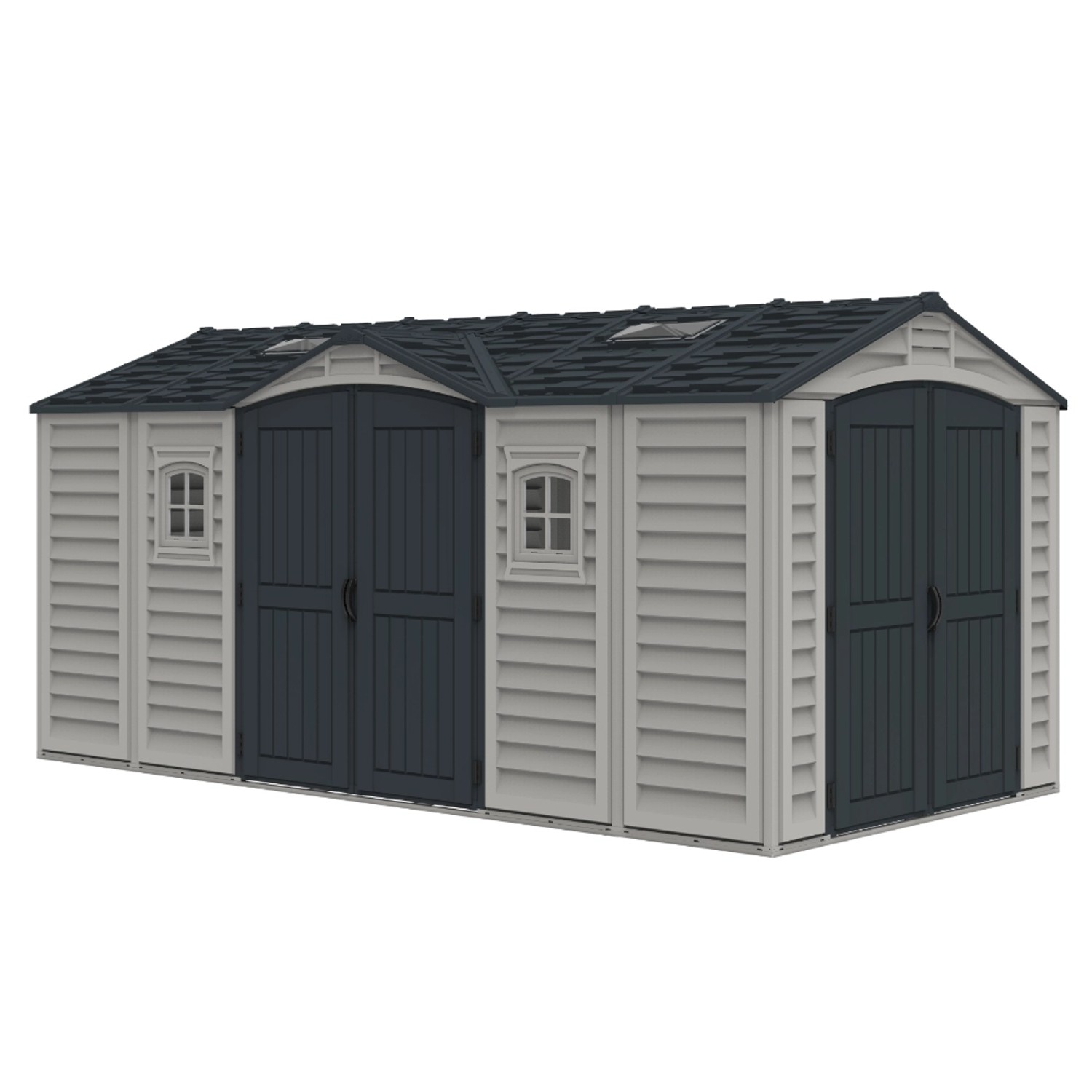 Duramax Kunststoff-Gerätehaus 4,8x 2,5m in Grau Duramax Kunststoff-Gerätehaus 4,8x 2,5m in Grau von Duramax