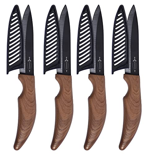 Durandal Légende Keramikmesser mit Schutzhülle - Küchenmesser Set - Brotmesser - Steakmesser - Kochmesser - Gemüsemesser - Fleischmesser - Japanisches Messer - Kitchen Knife - Messerset (4x10cm) von Durandal