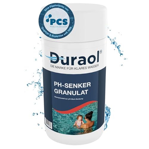 Duraol 1,5kg pH Senker Granulat für Pools - wirksames pH Granulat - pH Minus zur optimalen pH-Wert Regulierung - pH Wert im Pool senken von Duraol