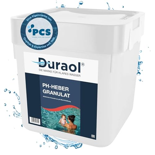 Duraol 5kg pH Heber Granulat für Pools - wirksames pH Granulat inklusive Messbecher - pH Plus zur optimalen pH-Wert Regulierung - pH Wert im Pool erhöhen von Duraol