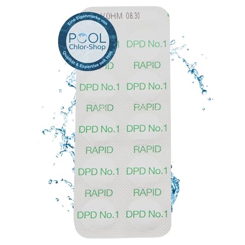 Duraol Chlor-Tabletten Nachfüllpack I 10 Tabletten I Pool-Testtabletten für Chlormessung von 0,1 - 3,0 I Hochwertige Pool-Tester DPD-Tabletten I Borsäurefreie Pooltester-Tabletten Duraol Chlor-Tabletten Nachfüllpack I 10 Tabletten I Pool-Testtabletten für Chlormessung von 0,1 - 3,0 I Hochwertige Pool-Tester DPD-Tabletten I Borsäurefreie Pooltester-Tabletten von Duraol