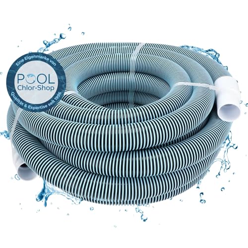 Duraol Poolschlauch 38mm I Länge 12m I Saugschlauch mit stabilen Muffen I Schwimmschlauch für Bodensauger I Pool Schlauch 38mm schwarz I Schlauch für Poolsauger I Hochwertiges Pool Zubehör von Duraol