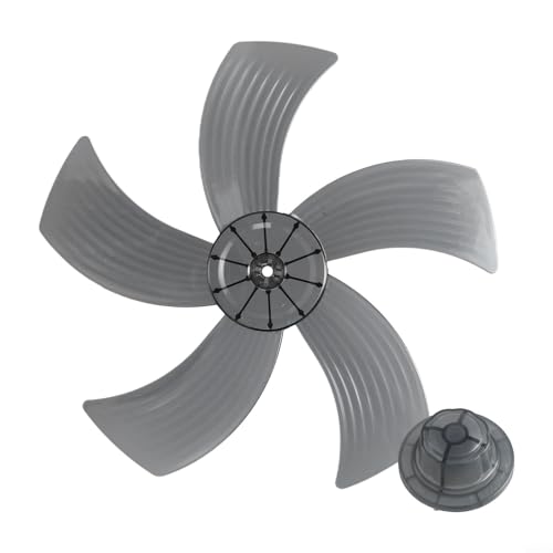 14-Zoll-Lüfterblatt mit Mutterabdeckung für den Haushalt, leicht und einfach zu zerlegen für die Reinigung (transparentes Schwarz) von Durashmall