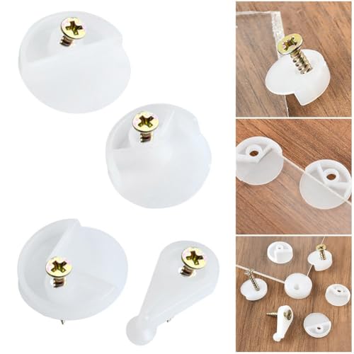 2050 Stück Kunststoff-Spiegel-Befestigungsclips und Schrauben Befestigungsset für rahmenlose Glasinstallation an Schränken, Wänden und Türen (B 20 Stück) von Durashmall