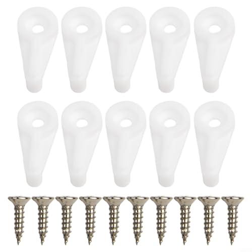2050 Stück Kunststoff-Spiegel-Befestigungsclips und Schrauben Befestigungsset für rahmenlose Glasinstallation an Schränken, Wänden und Türen (D 50 Stück) von Durashmall