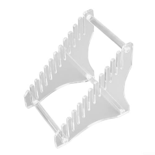 CD- und Schallplattenregal mit Kapazität für 12 Alben, robustes Acryl-Material unterstützt organisierte Aufbewahrung von Schallplatten, CDs und Spiel-Discs (transparent) von Durashmall