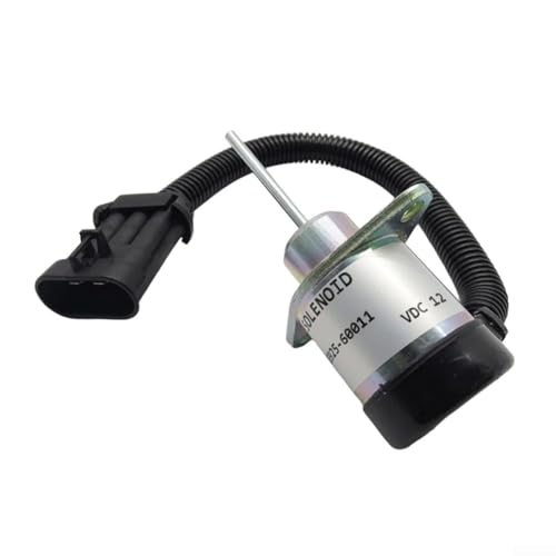 Durashmall 12 V Kraftstoffabsperr-Magnetventil, Metall, 1G925-60011, für Bobcat S185 Kompaktlader-Modelle 325 328 329 331 334 335 337 341 425 428 Ersatz von Durashmall