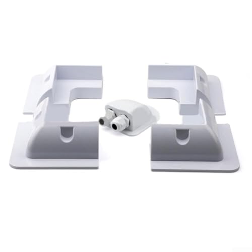Durashmall 5 x Solarmodul-ABS-Halterung, bohrfreie Ecken der Komponenten, Stützset, Solarmodul-Halterung für Garagen, Boote, Deck (weiß) von Durashmall