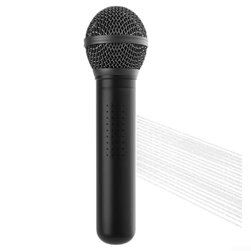 Durashmall Handbrause im Vintage-Mikrofon-Stil, Hochdruck, Metall, lustiges Badezimmer-Zubehör für Musik-Enthusiasten, passend für Standard-G1/2-Schlauch (schwarz) von Durashmall