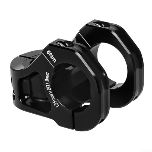 Durashmall MTB Kurzschaft 35 mm CNC 6061 Aluminium 31,8 mm Lenkerklemme 28,6 mm Lenkererhöhung für AM DH Mountainbike eloxierte Oberfläche (schwarz) von Durashmall