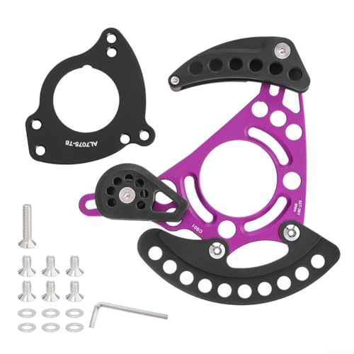 Durashmall Mountainbike Einzelscheiben-Kettenführungs-Kettenschutz 32T-38T Aluminiumlegierung für ISCG03 ISCG05 DH Downhill MTB Kettenblattschutz (lila) von Durashmall