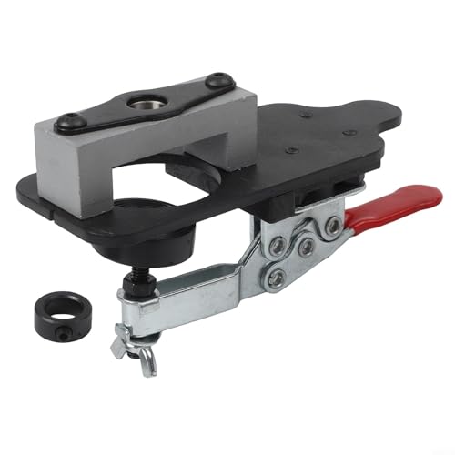 Durashmall Verstellbare 35 mm Scharnierbohrerführung, Lokalisierer, Hartstahl, verdeckte Schranktür-Scharnierlochöffner-Schablone für Holzbearbeitung (schwarz) von Durashmall