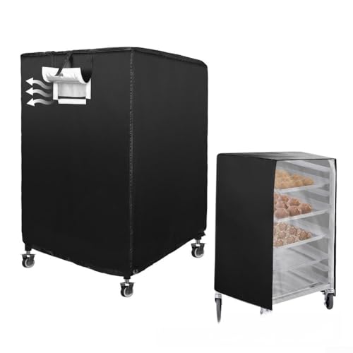 Durashmall Wasserdichte transparente Brotregal-Abdeckung mit Reißverschluss, robuster Oxford-Blechschutz mit Lüftungsschlitzen für 10-stöckige Duttpfanne, schwarz, 58 x 71 x 81 cm (420D: 58 x 71 x 81 Durashmall Wasserdichte transparente Brotregal-Abdeckung mit Reißverschluss, robuster Oxford-Blechschutz mit Lüftungsschlitzen für 10-stöckige Duttpfanne, schwarz, 58 x 71 x 81 cm (420D: 58 x 71 x 81 von Durashmall