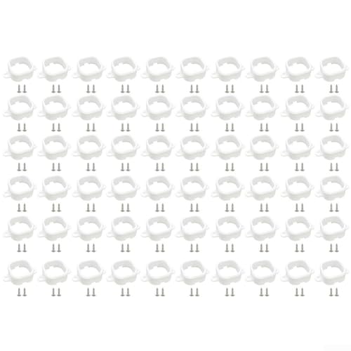 Durashmall Wetterfest für PETG weiße Clips für Außenleuchten H706 sichere Befestigungshalterungen, für H706 LED-Lichterkette, für Garten, Terrasse, festliche Dekoration (60 Stück) von Durashmall