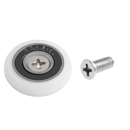 Hochleistungs-Duschtür-Rollen-Ersatz-Set, 8 Stück, geräuschlos und reibungsloser Betrieb, 19 mm, 23 mm, 25 mm (19 mm) von Durashmall