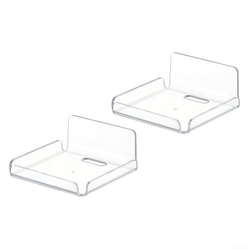 Wandregale aus Acryl für Badezimmer, Küche, Schlafzimmer und Büro, mit Ablauflöchern, um Wassereinlagerungen zu verhindern, Set mit 2 Stück (kleine Größe 2 Stück) von Durashmall
