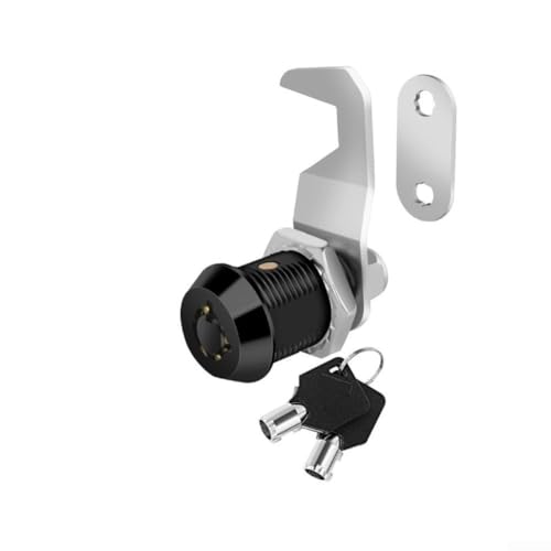Werkzeugkastenschloss aus Zinklegierung mit Haken und gleichschließenden Schlüsseln, Schrankschloss für Mehrfachverriegelung an Anhängern und Wohnmobilen (16 mm) von Durashmall