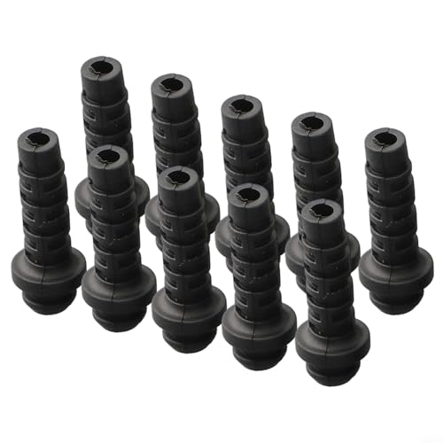 Zugentlastung Kabelmanschetten 10 Stück Kabelverschraubungen für elektrische Bohrmaschinen und Elektrowerkzeugschutz (4 mm – schwarz) von Durashmall
