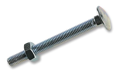 Duratool CB8110 Schlossschraube und Mutter, M8 x 110 mm, hell verzinkt, 25 Stück von Duratool