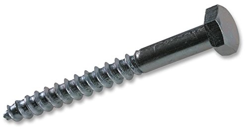 Duratool CS10130 Sechskant-BZP-Schienenschraube, M10 x 130 mm, 10 Stück von Duratool