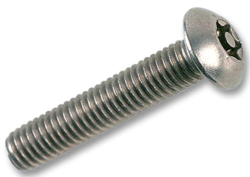 Duratool TPTB620 Maschinenschraube mit Halbrundkopf aus Edelstahl, manipulationssicher, M6 x 20 mm, 50 Stück von Duratool