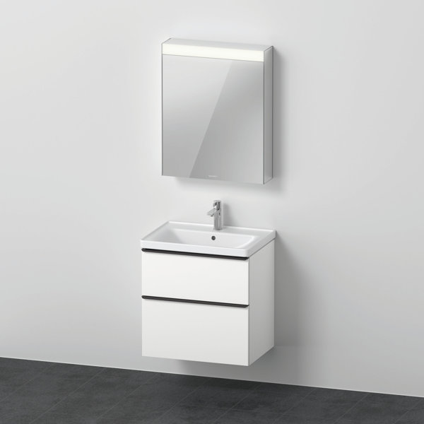 D-Neo Möbel-Set, Möbelwaschtisch mit Waschtischunterschrank wandhängend und LED Spiegelschrank (Anschlag rechts), 650x2000mm, DE0115R, Farbe: Weiß Matt Dekor von Duravit AG