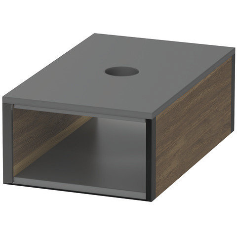 Duravit Box für Spiegelschrank, Utensilienbox mit Deckel, 100x160 mm, Farbe (Front/Korpus): Nussbaum Massiv von Duravit AG