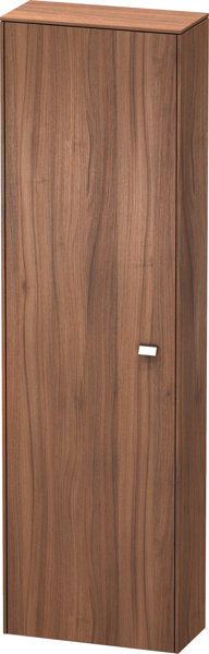 Duravit Brioso Hochschrank 177,052,0x24,0 cm, 1 Tür, Anschlag links, 1 Holzfachboden, 3 Glasfachböden, Farbe (Front/Korpus): Nussbaum Natur Dekor, Griff Chrom von Duravit AG