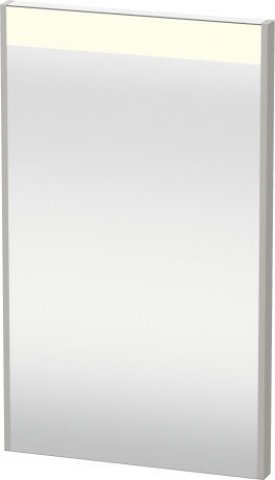 Duravit Brioso Spiegel 42,0 x 4,5 cm mit LED- Beleuchtung, Farbe (Front/Korpus): Weiß Hochglanz Dekor, Griff Weiß Hochglanz - BR700002222 von Duravit AG