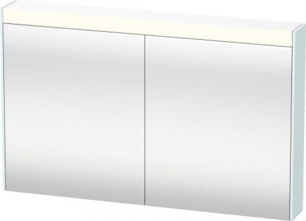 Duravit Brioso Spiegelschrank 122,0 x 14,8 cm mit LED- Beleuchtung, 2 Spiegeltüren, Farbe (Front/Korpus): Basalt Matt Dekor, Griff Basalt Matt von Duravit AG