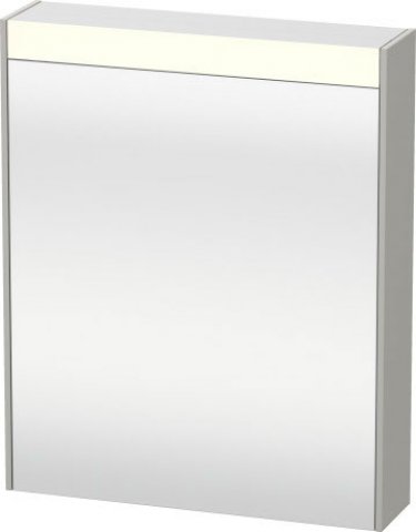 Duravit Brioso Spiegelschrank 62,0 x 14,8 cm mit LED- Beleuchtung, 1 Spiegeltür, Anschlag links, Farbe (Front/Korpus): Lichtblau Matt Dekor, Griff Lichtblau Matt von Duravit AG