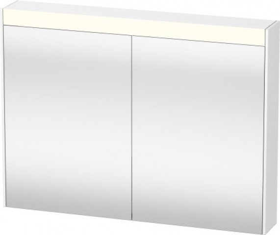 Duravit Brioso Spiegelschrank 82,0 x 14,8 cm mit LED- Beleuchtung, 2 Spiegeltüren, Farbe (Front/Korpus): Basalt Matt Dekor, Griff Basalt Matt von Duravit AG