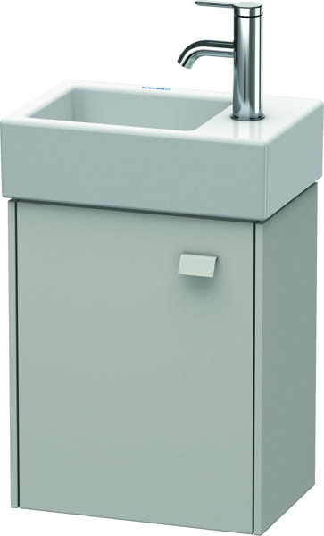 Duravit Brioso Waschtischunterbau wandhängend 36,4,0 x 23,9 cm, 1 Tür, Anschlag links, für Waschtisch Vero Air  072438, Farbe (Front/Korpus): Betongrau Matt Dekor, Griff Betongrau Matt von Duravit AG