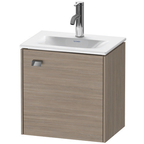 Duravit Brioso Waschtischunterbau wandhängend 44,0 x 31,0 cm, 1 Tür, Anschlag rechts, für Waschtisch Viu 073345, Farbe (Front/Korpus): Pine Silver Dekor, Griff Chrom von Duravit AG