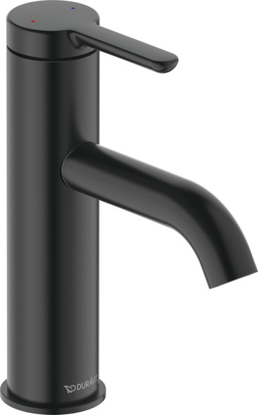 Duravit C.1 Einhebel-Waschtischmischer M, ohne Ablaufgarnitur, Ausladung 113mm, C110200020, Farbe: Schwarz Matt von Duravit AG