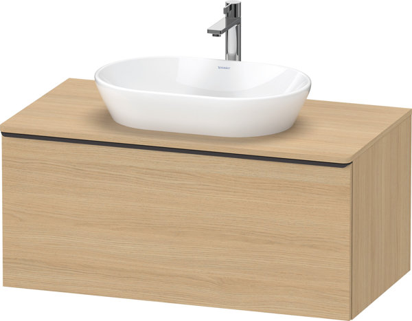 Duravit D-Neo, Waschtischunterbau wandhängend, Breite 1000 x Tiefe 550mm, 1x Auszug, mit Griff, DE49480, Farbe: Eiche Natur von Duravit AG