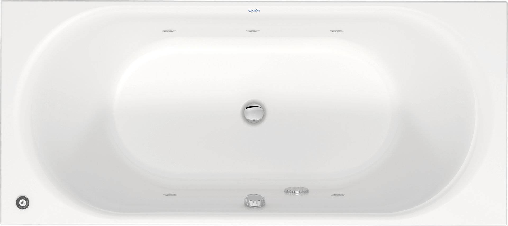 Duravit D-Neo Whirlwanne, Einbau, 2 Rückenschrägen, Jet Protect, 1800x800mm, 760476000JP1000 von Duravit AG