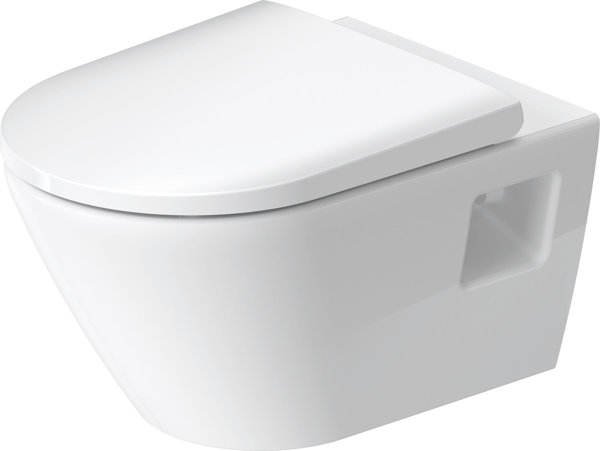 Duravit D-Neo Wand-WC, Tiefspüler, spülrandlos, Abgang waagerecht, 370x540x400mm, 257809, Farbe: Weiß von Duravit AG