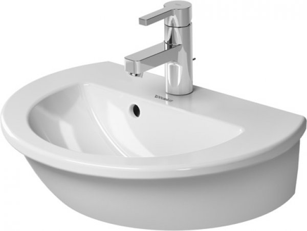Duravit Darling New Handwaschbecken 0731470, mit Überlauf, 1 Hahnloch, 470mm, Farbe: Weiß mit Wondergliss von Duravit AG