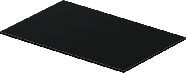 Duravit DuraSquare Glaseinleger 47x38cm, für Metallkonsolen  003115/ 003116, Farbe: Schwarz von Duravit AG